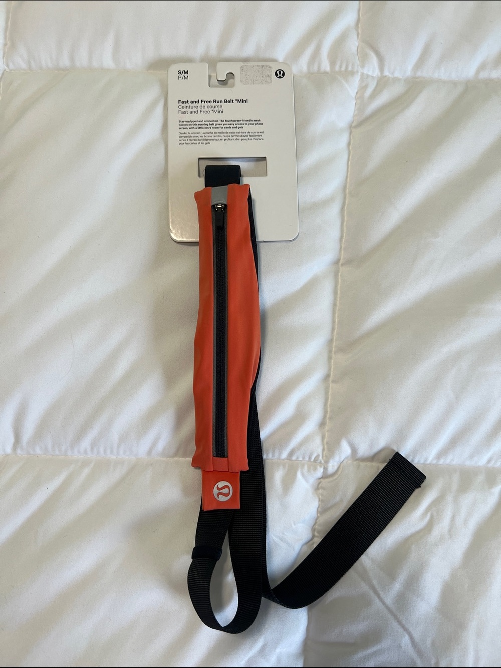 lululemon athletica Fast and Free Mini Belt - Orange and Black